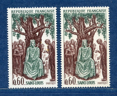 ⭐ France - Variété - YT N° 1539 - Couleurs - Pétouilles - Neuf Sans Charnière - 1967 ⭐ - Unused Stamps