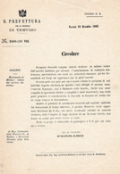 Lettera PREFETTURA DI TREVISO 1866 Matrimoni Militari Servizio Austriaco - Décrets & Lois