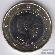 Monaco MON 7 2021 Stgl./unzirkuliert Stgl./unzirkuliert 2021 Kursmünze 1 Euro - Monaco