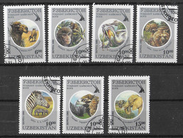 UZBEKISTAN - 1995 - FAUNA - ANIMALI - SERIE 7 VALORI USATA (YVERT 61A\61G - MICHEL 94\100) - Oezbekistan