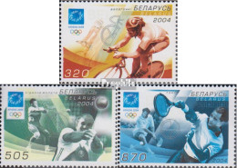 Weißrussland 554-556 (kompl.Ausg.) Postfrisch 2004 Olympische Sommerspiele - Belarus