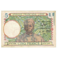 Billet, Afrique-Équatoriale Française, 5 Francs, KM:6a, TTB+ - Zentralafrikanische Staaten