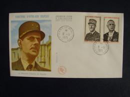 SPM/SAINT PIERRE ET MIQUELON 1er Jour/ FDC HOMMAGE GENERAL DE GAULLE 9/11/71 COTE FARCIGNY 75€ - Covers & Documents