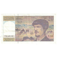 France, 20 Francs, Debussy, 1993, STROHL TRONCHE DENTAUD, TTB - 20 F 1980-1997 ''Debussy''