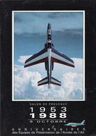 Patrouille De France - Programme 9 Octobre 1988 - Numéroté - Aviation