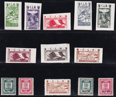 Repubblica Emissioni Locali/Autonome 1945 3 Serie Complete Sass. 14/15+18/19+S4+16 MNH** Cv 228 - Lokale/autonome Uitgaven