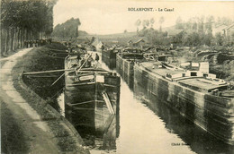 Rolampont * Vue Sur Le Canal * Péniche GEORGINA Batellerie * Chemin De Halage * Voir Cachet 24ème Bataillon Chasseurs - Autres & Non Classés