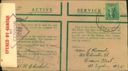 1944, Military Mail On Active Service Censored - Briefe U. Dokumente