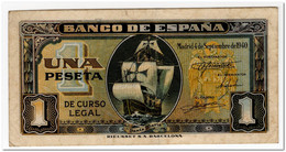 SPAIN,1 PESETA,1940,P.122,VF - 1-2 Pesetas