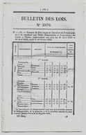 Bulletin Des Lois 1079 1844 Etalons Administration Des Haras/Commissariat De Police à La Guerche/Vente Coupes Des Bois - Décrets & Lois