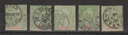 Sénégal 1900-01 Lot De 5 Timbres 21 Oblit. Used - Oblitérés