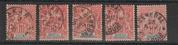 Sénégal 1900-01 Lot De 5 Timbres 22 Oblit. Used - Oblitérés