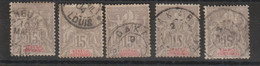 Sénégal 1900-01 Lot De 5 Timbres 23 Oblit. Used - Gebruikt