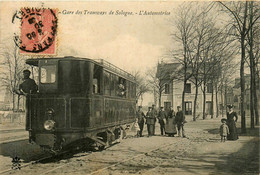 Orléans * Gare Des Tramways Tram De Sologne St Marceau * L'automotrice * Locomotive * Ligne Chemin De Fer Loiret - Orleans