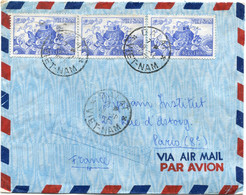 VIET-NAM LETTRE PAR AVION DEPART DALAT 18-10-1955 VIET-NAM POUR LA FRANCE - Viêt-Nam