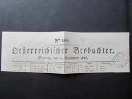 ZEITUNGSTREIFE 1815 Österreischischer Beobachter Ausschnitt //// D*51147 - ...-1850 Préphilatélie