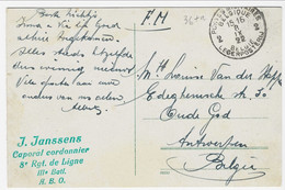 Zichtkaart Strasbourg Verstuurd Met LP 2 Naar Oude God (1922) - Belgische Armee