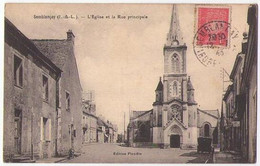 (37) 496, Semblançay, Plaudin, L'Eglise Et La Rue Principale - Semblançay