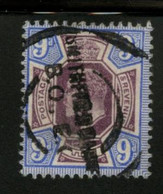 GREAT BRITAIN - 1902  9d Purple And Blue. Stanley Gibbons # 307. Used. - Other & Unclassified
