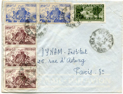 VIET-NAM LETTRE PAR AVION DEPART MYTHO 30-5-1955 VIET-NAM POUR LA FRANCE - Viêt-Nam