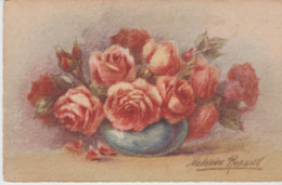 Lot 3 Cpa FLEURS  (Roses+ Marguerites "Bonne Fête Maman" Dans Vases ) Illustr. Madeleine RENAUD - Autres & Non Classés