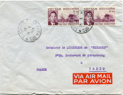 VIET-NAM LETTRE PAR AVION DEPART SAIGON 18-3-1953 SUD VIET-NAM POUR LA FRANCE - Viêt-Nam