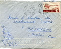 VIET-NAM LETTRE PAR AVION DEPART CANTHO 20-9-1953 VIET-NAM POUR LA FRANCE - Viêt-Nam