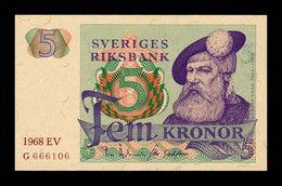 Suecia Sweden 5 Kronor 1968 Pick 51a SC UNC - Svezia