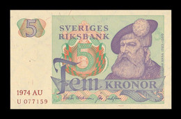 Suecia Sweden 5 Kronor 1974 Pick 51c SC UNC - Svezia