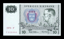 Suecia Sweden 10 Kronor 1975 Pick 52c SC UNC - Svezia