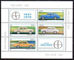 POLAND 1976 Car Manufacture Block MNH / **.  Michel Block 66 - Neufs