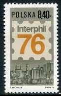 POLAND 1976 INTERPHIL Stamp Exhibition MNH / **.  Michel 2444 - Unused Stamps