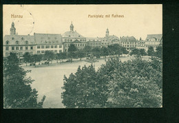 AK Hanau, Marktplatz Mit Rathaus, Feldpost 1915 N. Reichersberg B. Diedenhofen - Hanau