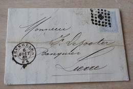 Lettre - Bruxelles -> Lierre  - Léopold I, 20 Centimes - 06-08-1869 - 1849-1865 Medaillen (Sonstige)