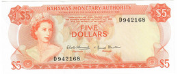 Bahamas 5 Dollars 1968 AUNC - Bahamas