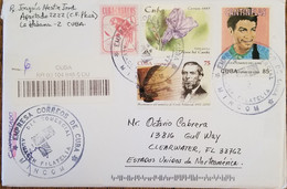 O) 2012 CUBA, CARIBBEAN, CIRILO VILLAVERDE, CANTINFLAS, MOVIES, FLORA, FLOWER, CIRCULATED TO USA - Brieven En Documenten