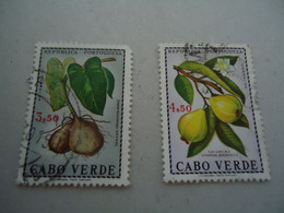 CAPE  VERDE  USED  STAMPS  FRUITS - Cap Vert