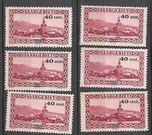 1934 Sarre Saar N° Y&T 172 Neufs Sans Gomme - Cote 2,30 X 6 - Nuevos