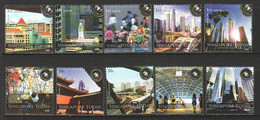 SINGAPORE 2008 NATIONAL DAY (PHOTOS OF SINGAPORE TODAY) PHOTOGRAPH COMP. SET 10 STAMPS MINT (**) - Singapore (1959-...)