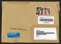 Great Britain Cover With 2020 Christmas Stamp Sent To Peru - Briefe U. Dokumente