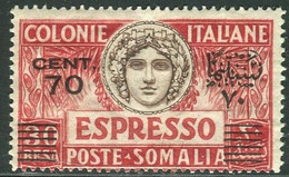 SOMALIA 1926 ESPRESSI 70 C. SU 30 B ** MNH - Somalië