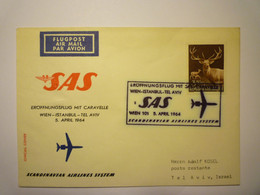 2021 - 3026  ERÖFFNUNGSFLUG MIT CARAVELLE "WIEN-ISTANBUL-TEL AVIV 5 Avril 1964"   XXX - Otros & Sin Clasificación