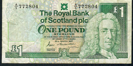 SCOTLAND Royal Bank Of Scotland Plc P346a 1 POUND 25.3.1987  #A/5  AVF NO P.h. - 1 Pound