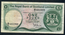 SCOTLAND Royal Bank Of Scotland Limited  P336  1 POUND 1.5.1975 #B/2  AVF NO P.h. - 1 Pound