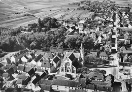 89-AILLANT-SUR-THOLON- VUE AERIENNE SUR LA RUE DE LA MOTHE ET L'EGLISE - Aillant Sur Tholon