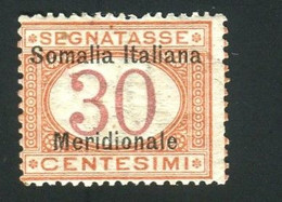 SOMALIA 1906 SEGNATASSE 30 C. * GOMMA ORIGINALE - Somalie