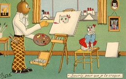 JIPE CHAT PEINTRE TABLEAU CHEVALET PALETTE SOURIS POUR QUE JE TE CROQUE1948 - Andere Illustrators