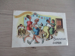 CPA 34 Hérault Souvenir D'Aspiran Fantaisie Humour Bal - Sonstige & Ohne Zuordnung