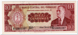 PARAGUAY,10 GUARANIES,L.1952,P.196a,XF - Paraguay