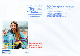 Czech Republic (21-03)  WOG 2022 Fernstadtova Gold Medal World Cup Skeleton 2021 Candidate For Medal 2022  - Cover - Hiver 2022 : Pékin